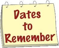 2019-20 Dates to Remember – Candalaria Elementary School